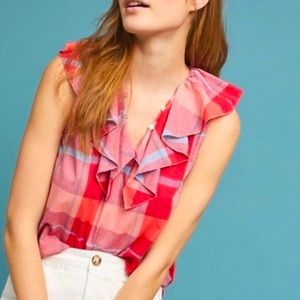 Anthropologie Isabella Sinclair Plaid Top